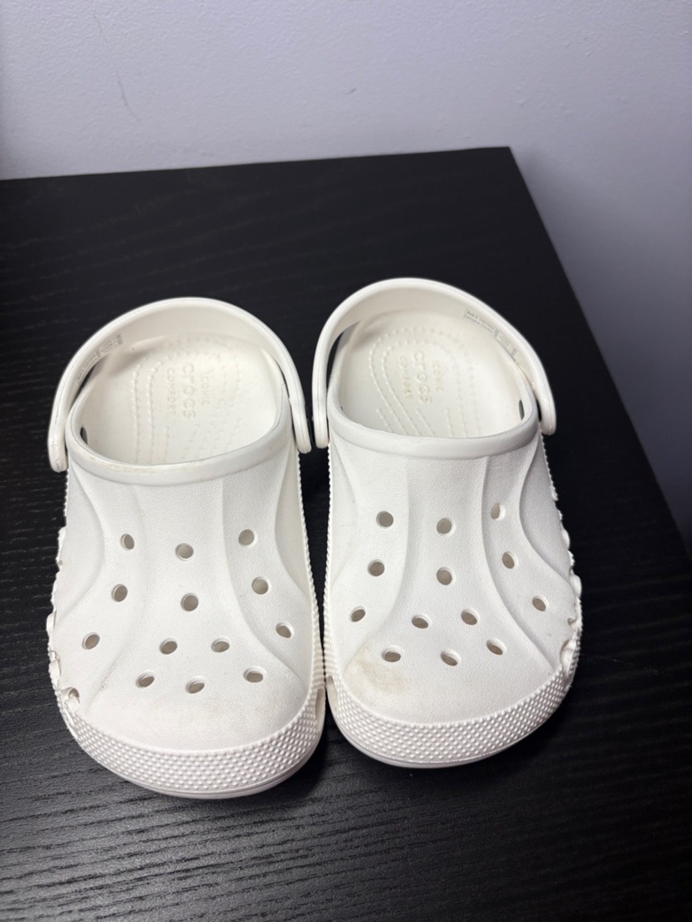 CROCS Kids White Classic Clog Water Shoes